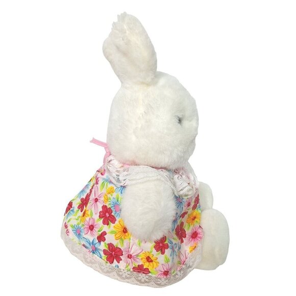Walmart Easter Bunny Rabbit Plush Floral Dress Stuffed Animal 14.5" - Picture 2 of 6